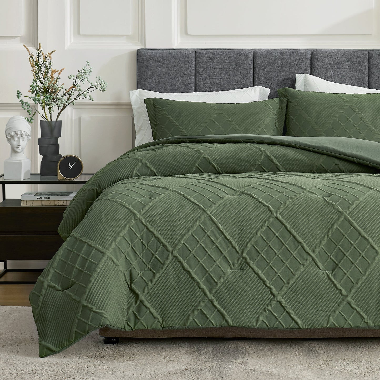 Diamond Jacquard Down Comforter Set