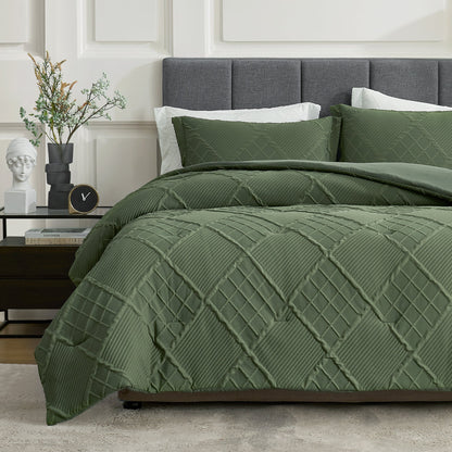 Diamond Jacquard Down Comforter Set