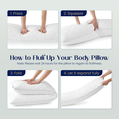 Ways to fluff up body pillow. #color_Off White