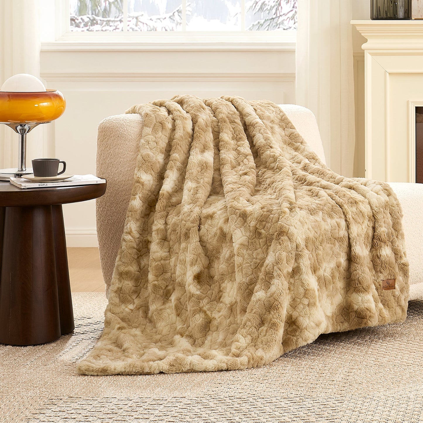 Premium Brushed Faux Fur Throw Blanket