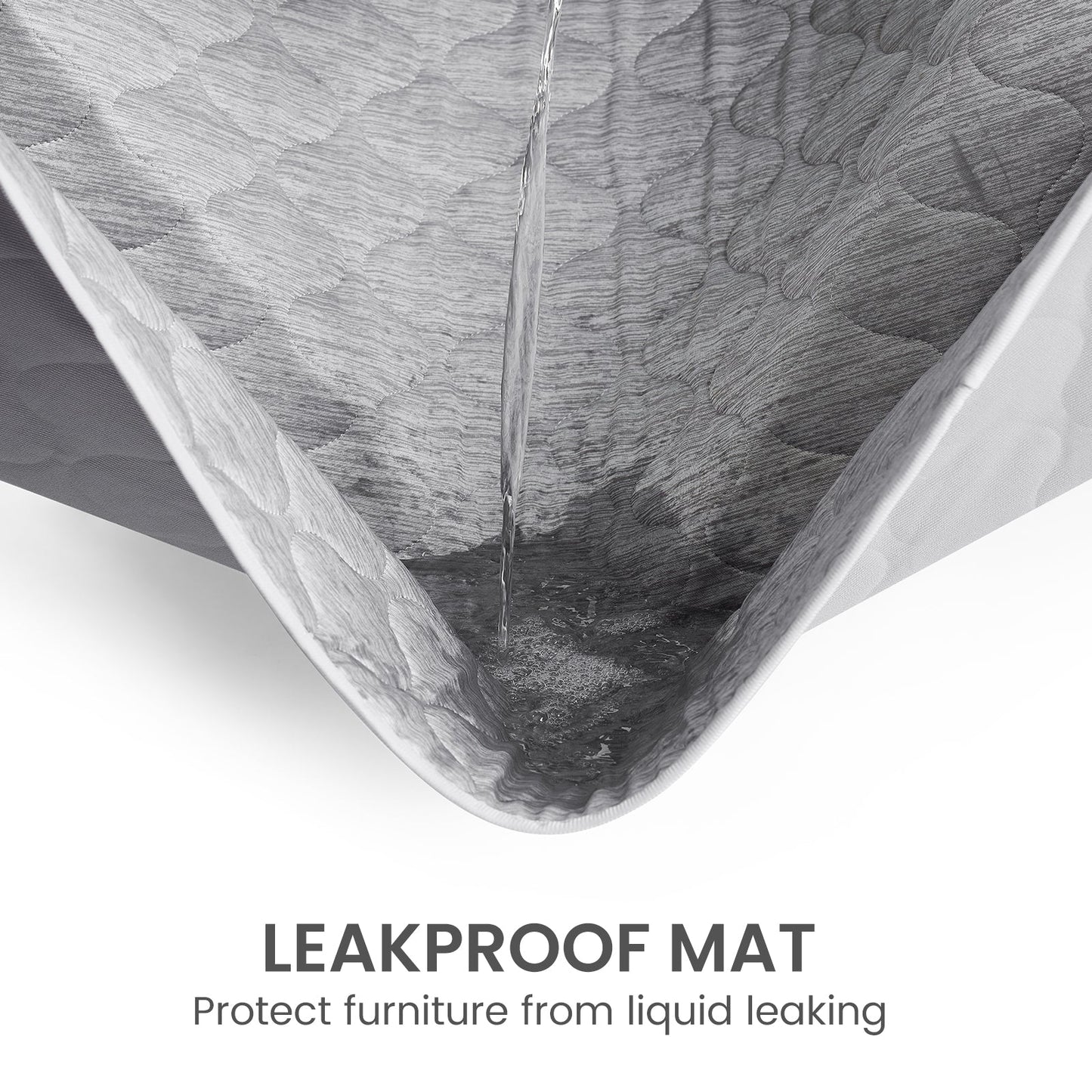 Leakproof cooling pet mat, protecting furniture from liquid leaking.#color_Light Grey