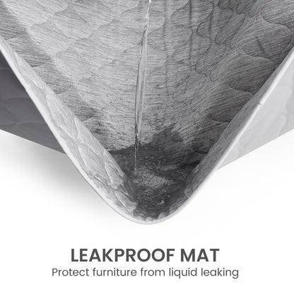 Leakproof cooling pet mat, protecting furniture from liquid leaking.#color_Light Grey