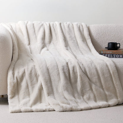 Sheared Faux Fur Throw Blanket