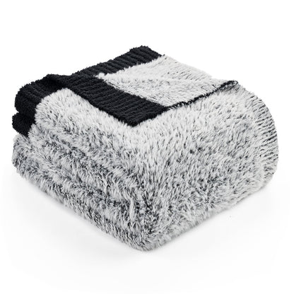 Black textured blanket on a white background #color_Black