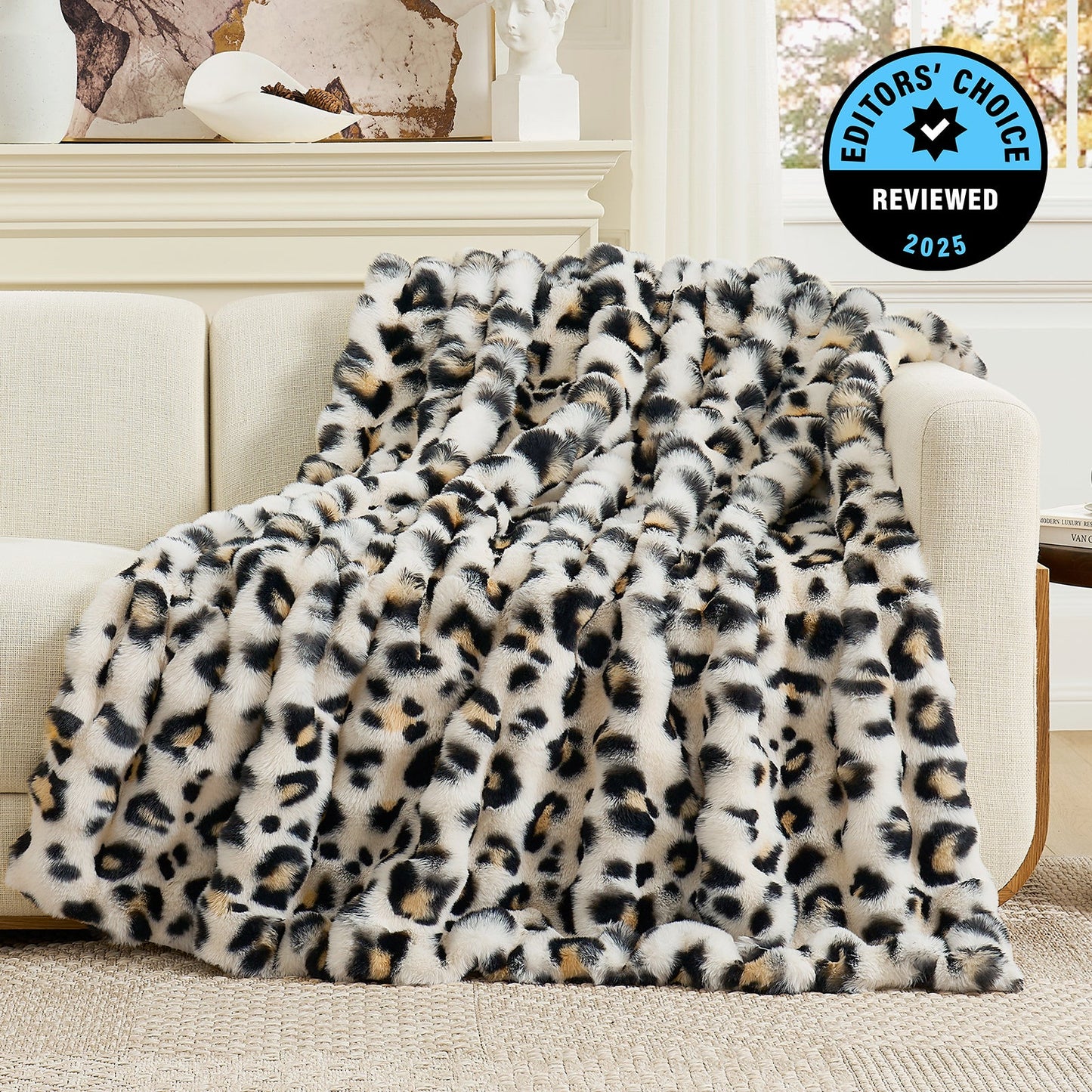 Luxurious Bubble Faux Fur Throw Blanket