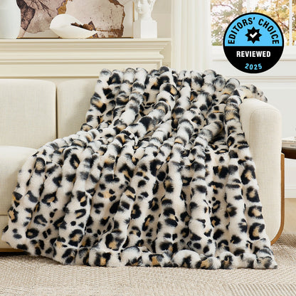 Luxurious Bubble Faux Fur Throw Blanket