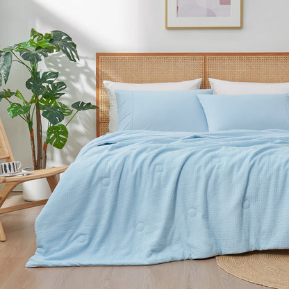 Sorona® Natural Fiber Waffle Cooling Comforter