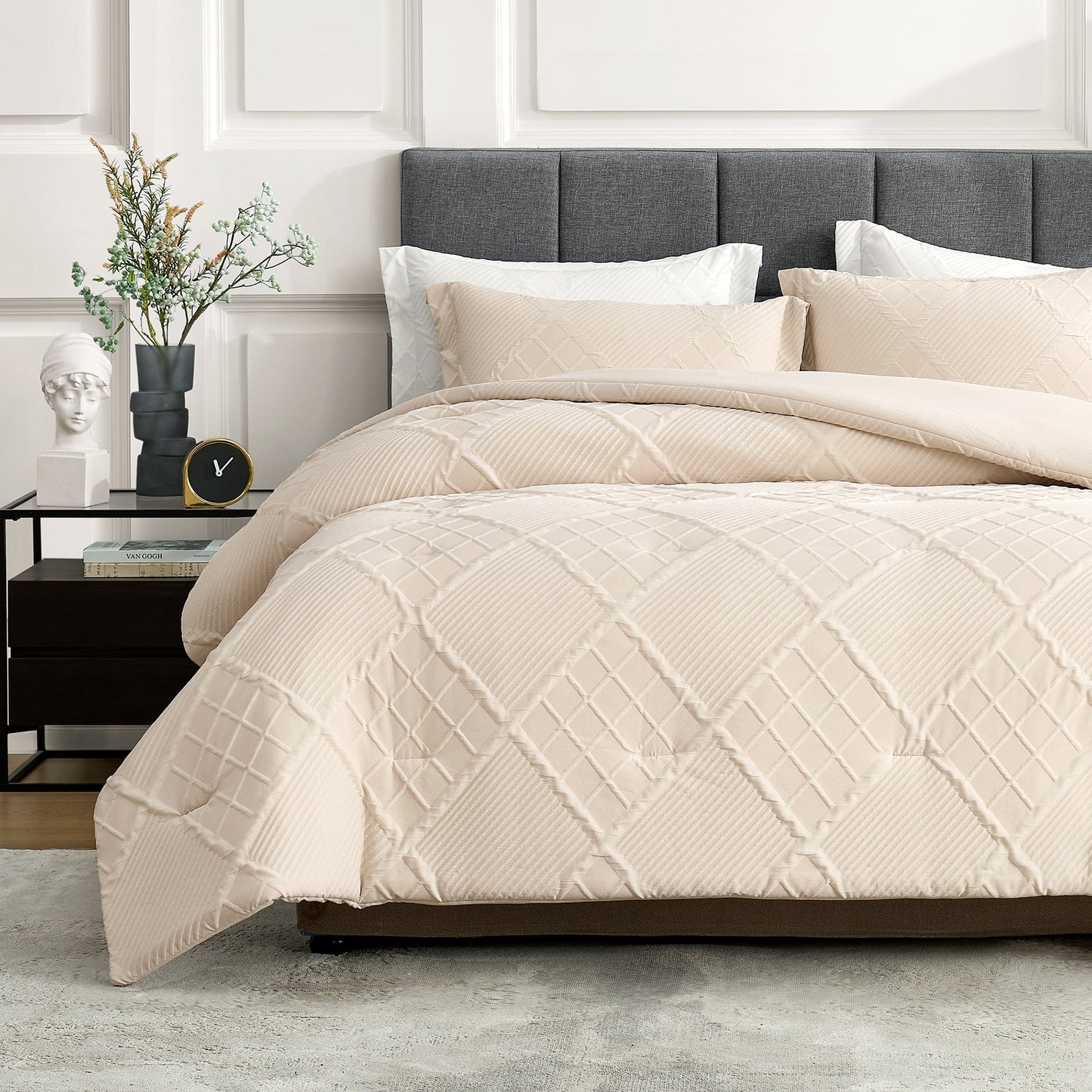 Diamond Jacquard Down Comforter Set