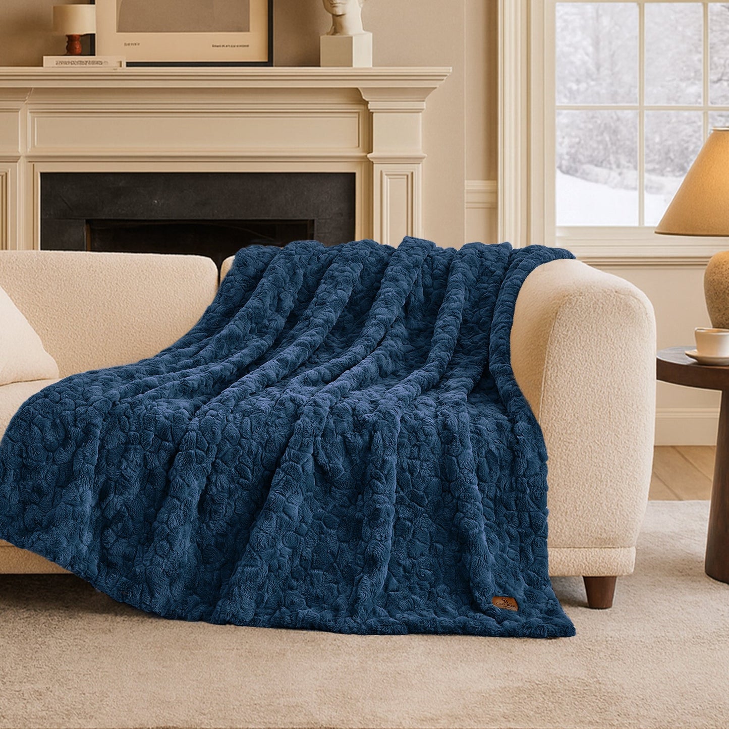 Premium Brushed Faux Fur Throw Blanket