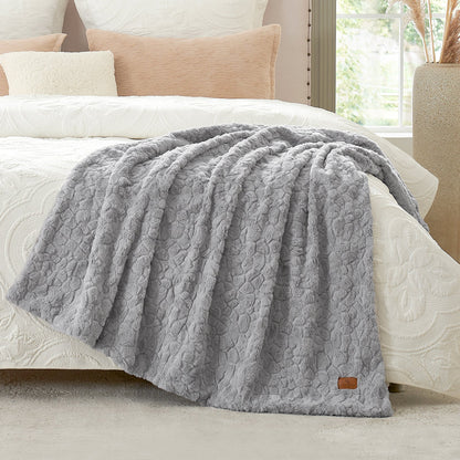 Premium Brushed Faux Fur Throw Blanket