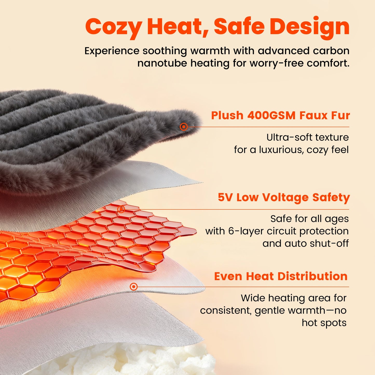 3D structure of electric heated backrest reading pillow. #color_Dark Grey