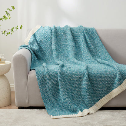 Heather Feather Yarn Throw Blanket