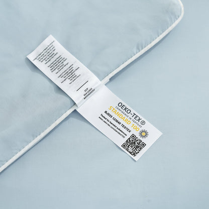 OEKO-TEX certified cooling comforter. Tested for harmful substances #Color_Cool Blue