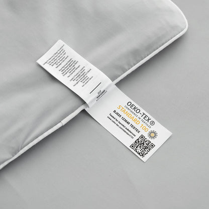 Cozy Bliss cooling blanket OEKO-TEX certified, tested for harmful substances #Color_Light Grey