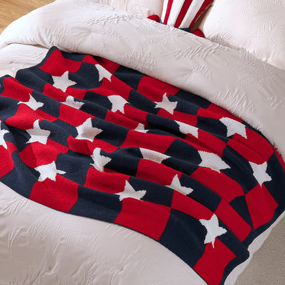 Independent Day Chenille Knit Throw Blanket