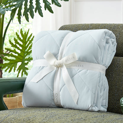 Cozy Bliss Cooling Blanket, gift wrapped #Color_Cool Blue