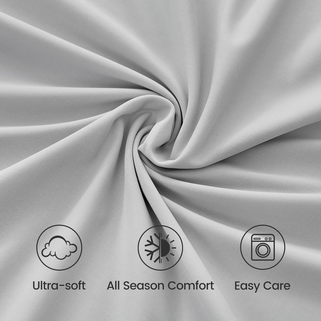 Light gray cooling sheet fabric, ultra-soft, all-season comfort, and easy care. #Color_Light Grey