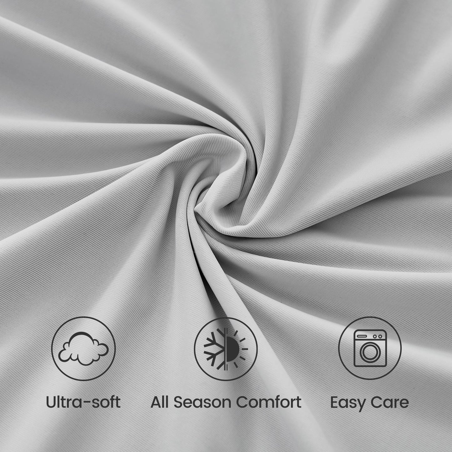Light gray cooling sheet fabric, ultra-soft, all-season comfort, and easy care. #Color_Light Grey