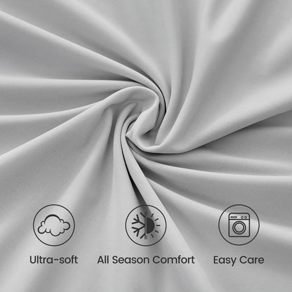 Light gray cooling sheet fabric, ultra-soft, all-season comfort, and easy care. #Color_Light Grey
