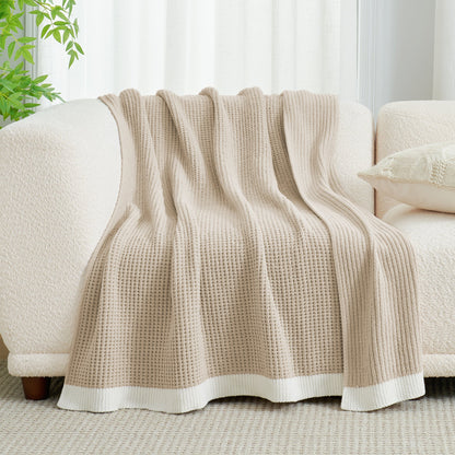 Chenille Waffle Knit Throw Blanket