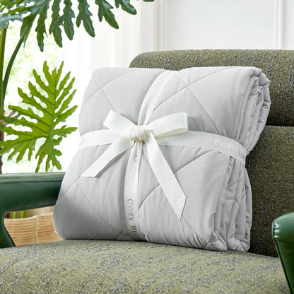 Cozy Bliss Chill Weave Cooling Blanket, gift wrapped #Color_Cool Grey
