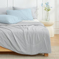 Cozy Bliss Cooling blanket set in a Modern Bedroom #Color_Light Grey