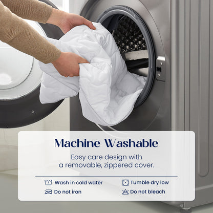 Machine-washable adjust cooling body pillow.#color_White