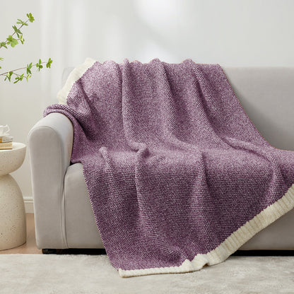 Heather Feather Yarn Throw Blanket - Pale Blue