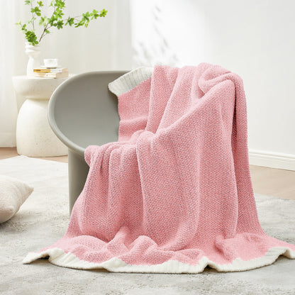 Heather Feather Yarn Throw Blanket - Pale Blue