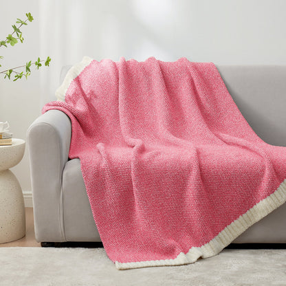 Heather Feather Yarn Throw Blanket